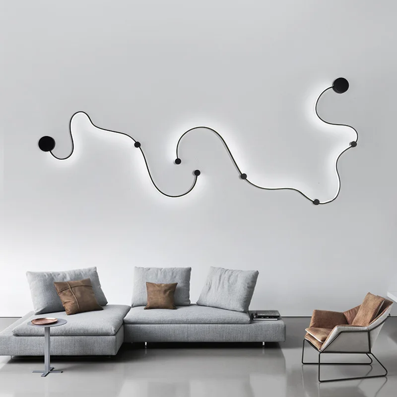 nordic style decorative living room bedroom interior snake wall light creative indoor modern led wall lamp