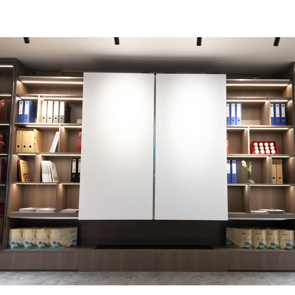 ROEASY modern wooden sliding door tv cabinet automatic door cabinet furniture design home furniture modern design