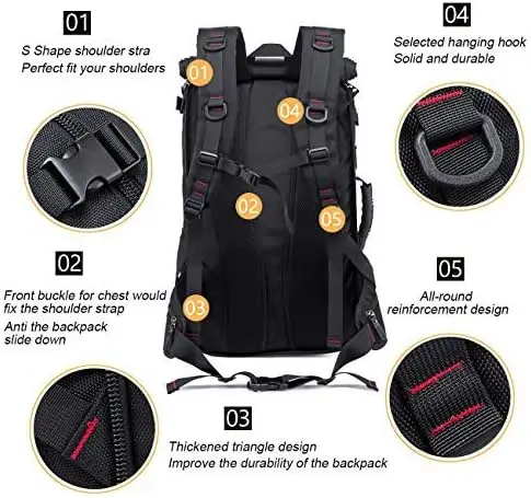 Unisex Convertible Backpack with RFID Waterproof Shockproof Office Computer & School Use Laptop Bag with Pockets Zipper Closure