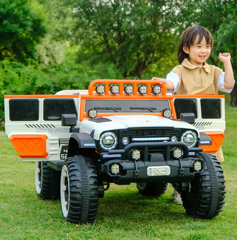 Factory wholesale four-wheel drive SUV boys and girls baby four-wheel with remote control English story remote toy cars for kids