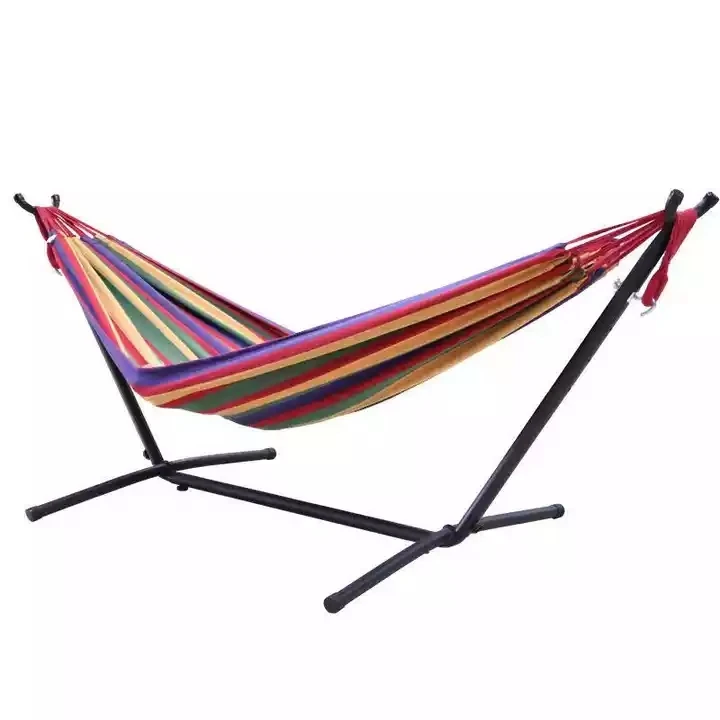 outdoor camping hammock hanging swing bed chair with collapsible Steel Stand and carry bag
