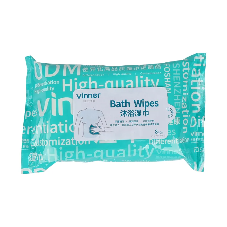 Бесплатные образцы могут быть изготовлены по индивидуальному заказу антибактериальные салфетки для ванны