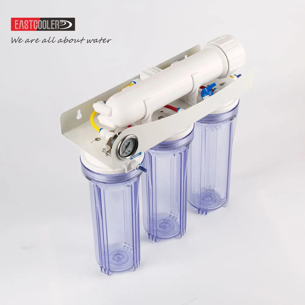 
ECRO4S-C-E02 Eastcooler 4-Stage Reverse Osmosis/Deionization (RO/DI) - Aquarium Reef Water Filter System 
