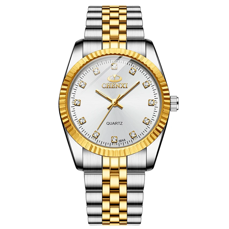 Hot Sale Lover Gift WatchWatch Luxury Business Stainless Steel Gold Watch Men and Women Classic Waterproof Couple