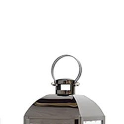 Outdoor Indoor Home Decor Glass Silver  Hot Sale Stainless Steel  Simple silver candle holder Lantern