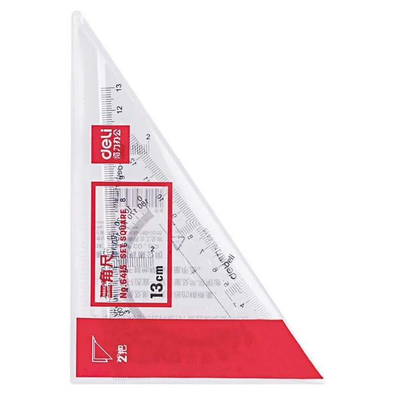 Deli 6415 Triangular Ruler Student Drawing Drawing Drawing Sketch Triangular Board Set Construction Ruler Measuring Ruler