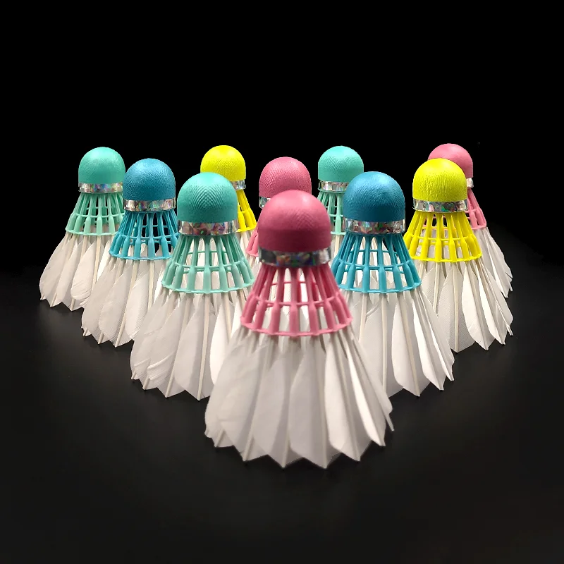 Новое поступление, перьевые воланы для бадминтона, воланы для бадминтона для улицы и тренировок, прочные и стабильные воланы для всех возрастов и игроков