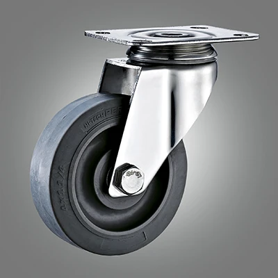 100mm Stainless Steel Flat Tread Thermoplastic Rubber Caster