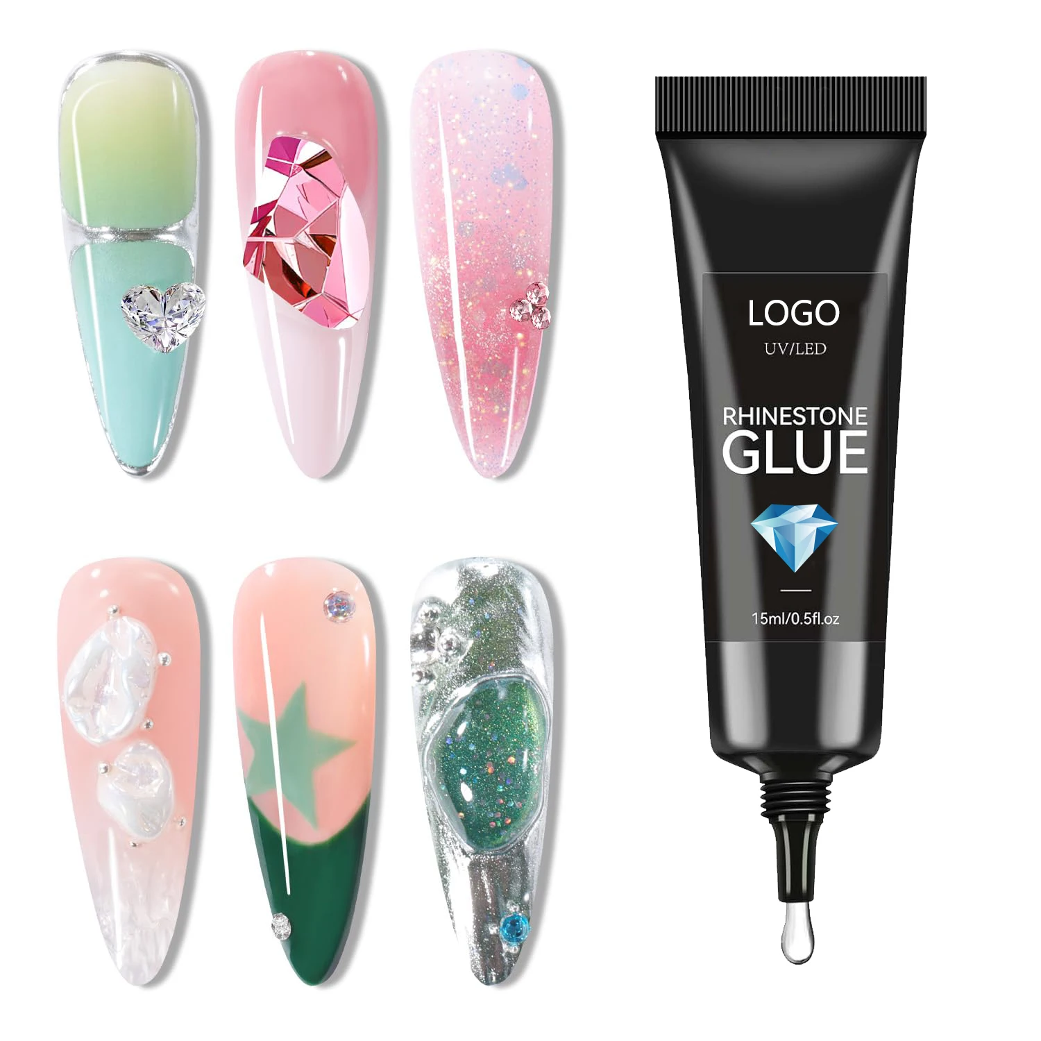 Wholesale Strong Nail Art Glue Diamond Jewelry Thickening Edge Sealing Caulking Excellent Adhesion Shop Special Nail Polish Glue