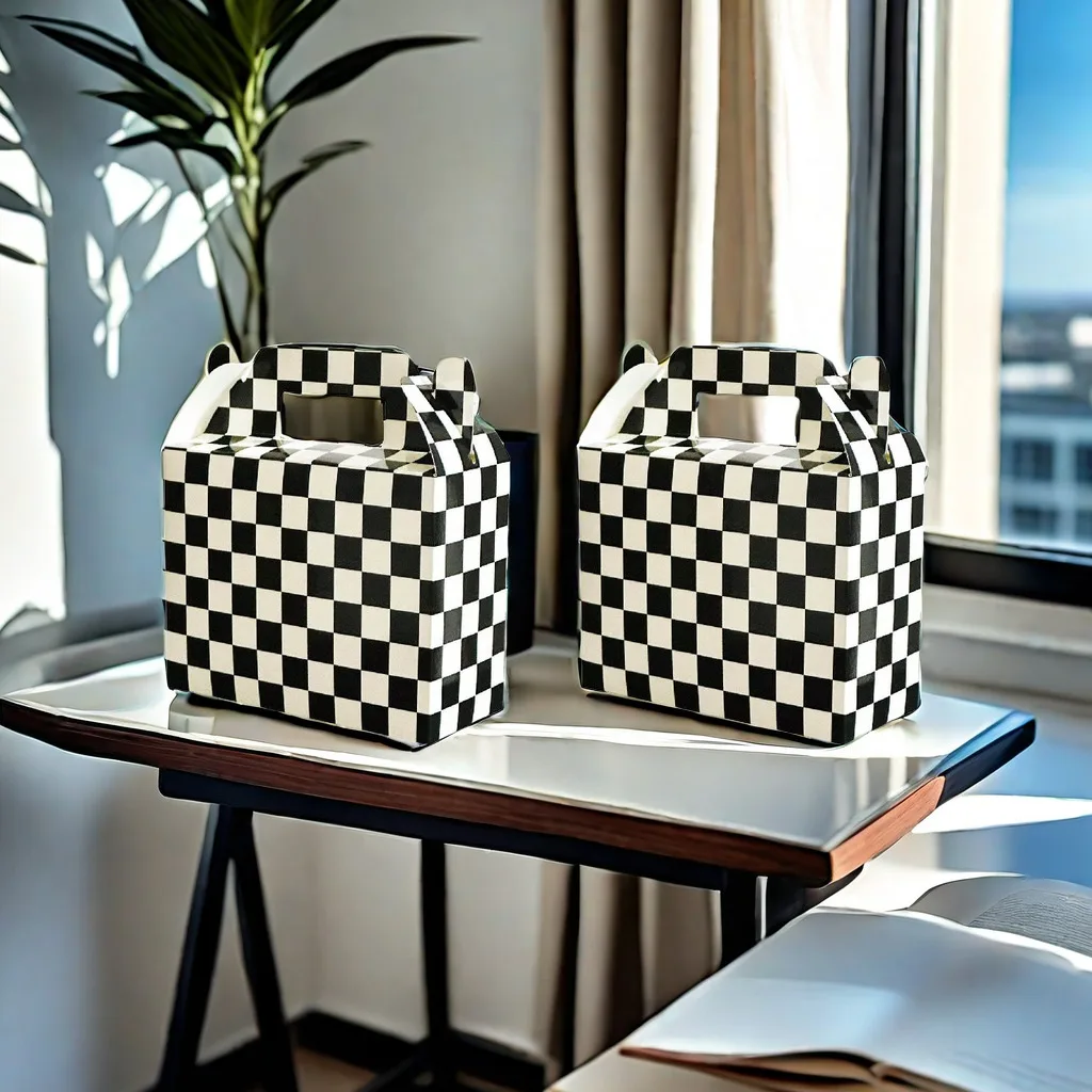Chessboard Pattern Candy Box Disposable Chessboard Pattern Candy Box  Birthday Party Supplies