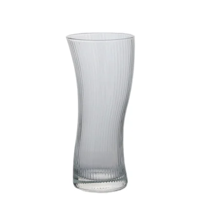Raymond Crescent molding vertical stripe Tumbler lead-free heat resistant beer drink Whiskey cup