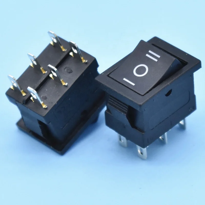 Multi specification KCD1 6 pin power 3 Position rocker momentary switch
