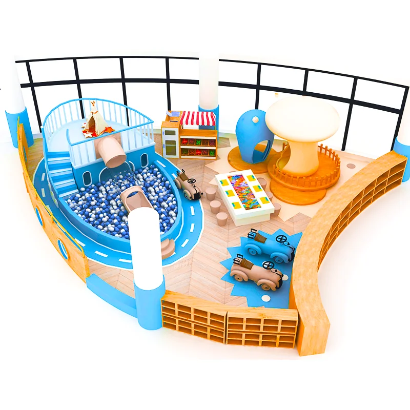 Amusement Park rides kids soft play equipment ball pit with slide play house indoor playground
