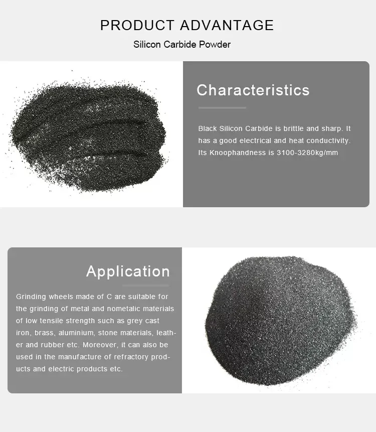 high purity green black silicon carbide powder 98% 99% SIC emery carborundum grit price