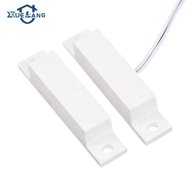 ABS Shell Surface Mounted Center Or Side Wired Leads NO/NC/COM Magnetic Door Alarm Sensor