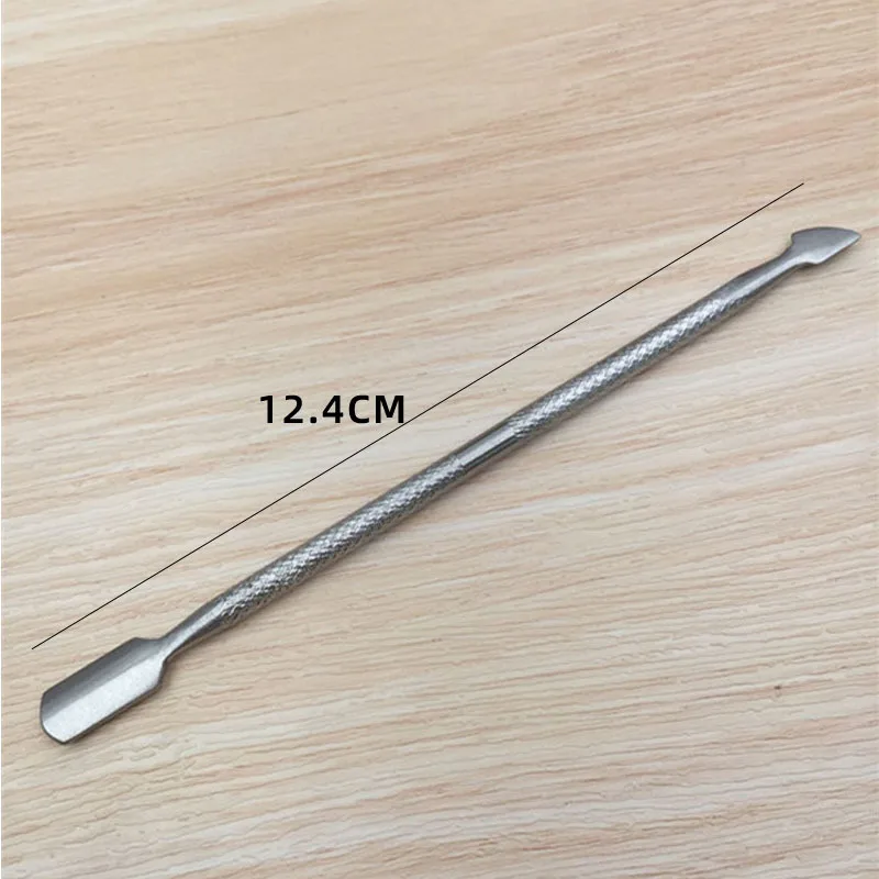 wholesale Cheap Mini Nail File art Spoon Pusher Manicure Tool Stainless Steel Deal Skin Cuticle Nail Pusher
