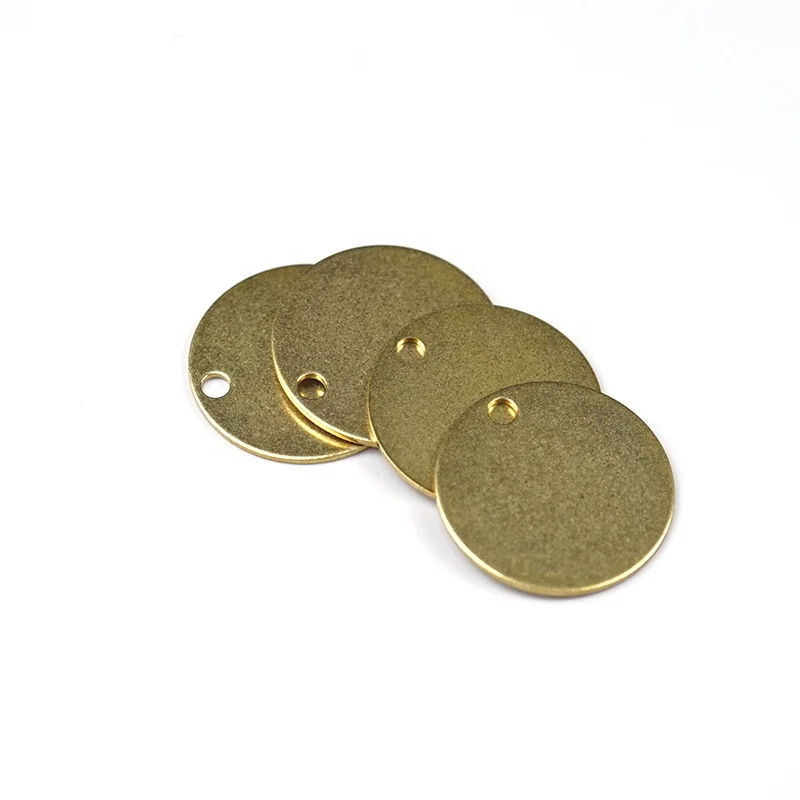 OEM Factory Custom Round Stamping Engraved Brass Valve Tags