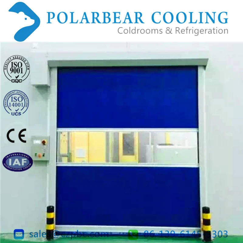 Industrial Roller Shutter Doors Plastic Roll up Door Cold Room Fast Shutter Doors For Factory