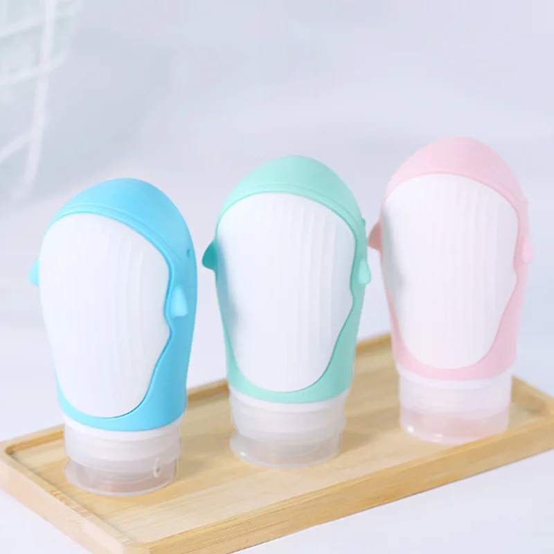 
Cute ocean lovely animals dolphin cartoon travel Portable Silicone separating lotion Cosmetic bottle made by Silica gel 