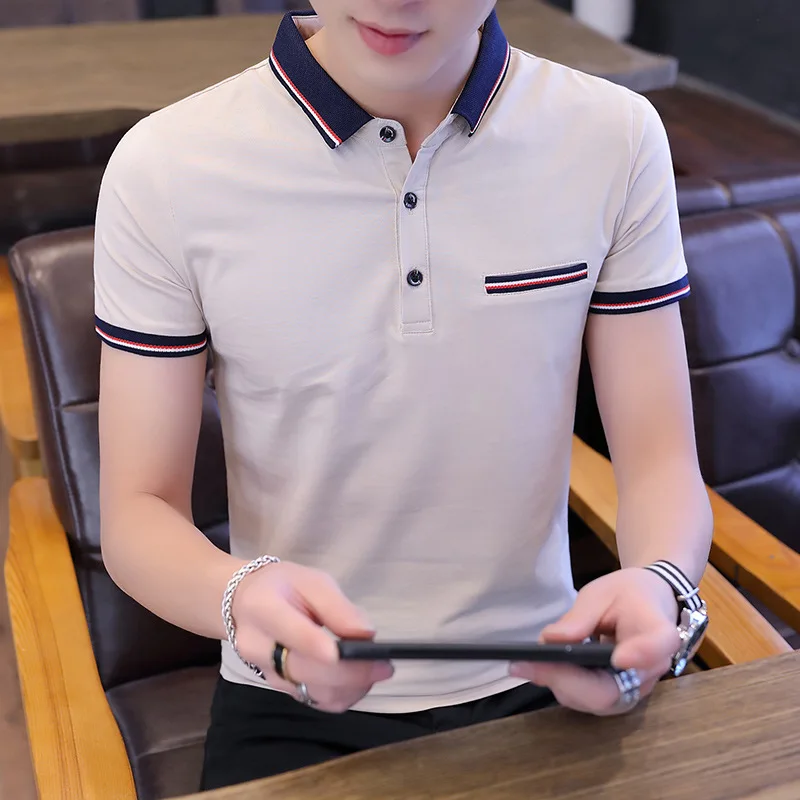polo shirt men Solid turn-down collar clothes 2020 Summer jerseys Golf Tennis Polos masculina tops