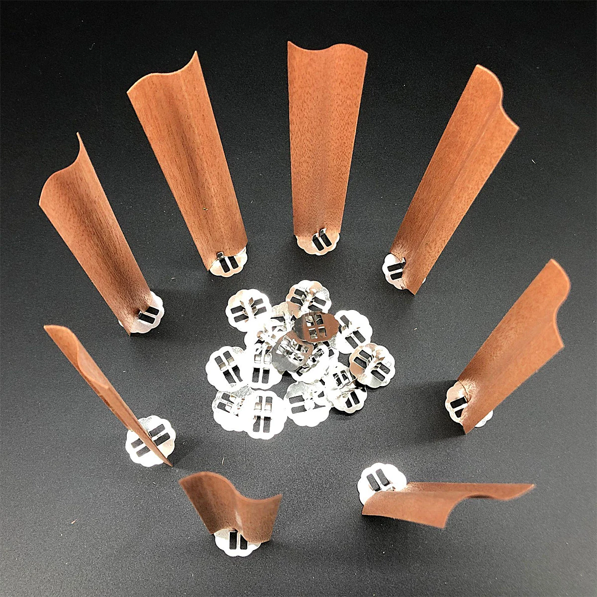 10Pcs Shape DIY Wooden Candle Wick for Candle Making Accessories Metal Wick Clips Wax Mechas Para Hacer Velas Wood Wicks