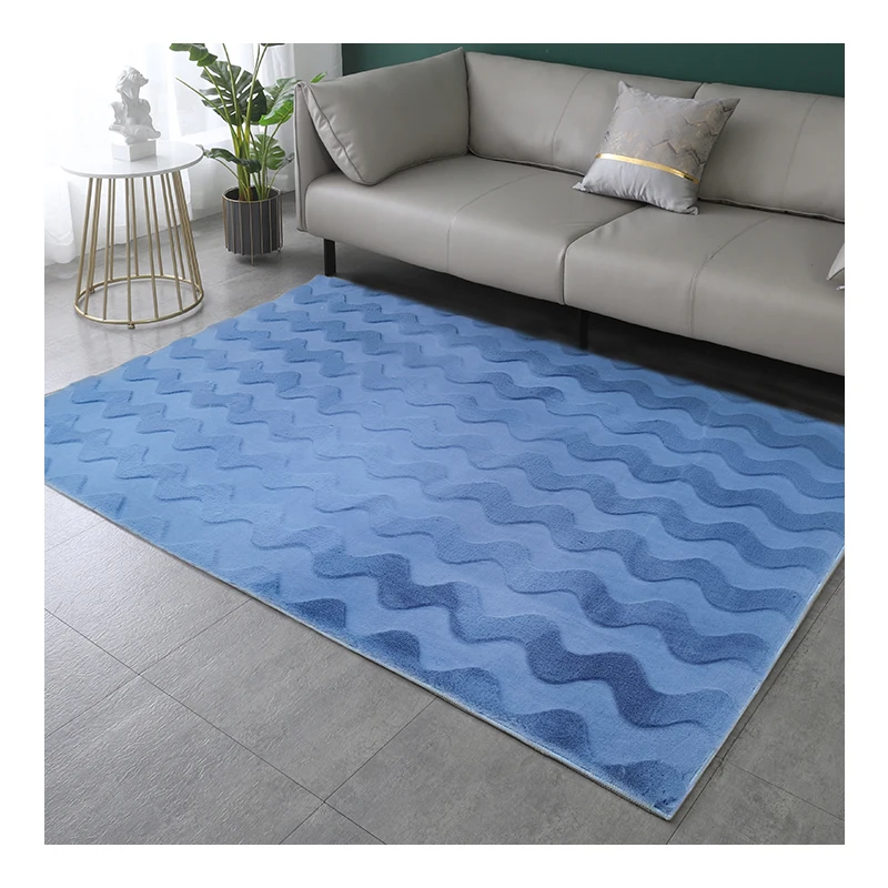 Latest Popular 3D Wool-Style Living Room Carpet Modern Simple Geometric Joker Design Soft and Smooth for Home Use