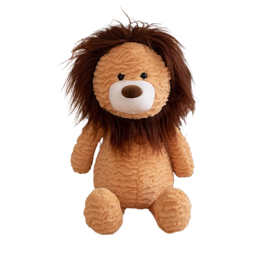 New Simulation Lion Plush Toys Stuffed Animal Doll Lion Huggable Kids Toy Christmas Birthday Gift for Children Home Decoration