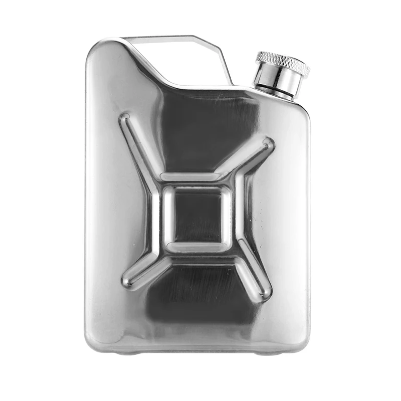 5oz Stainless Steel Jerry Can Hip Flask Liquor Whisky Pocket Bottle Oil Pot, Can Flask