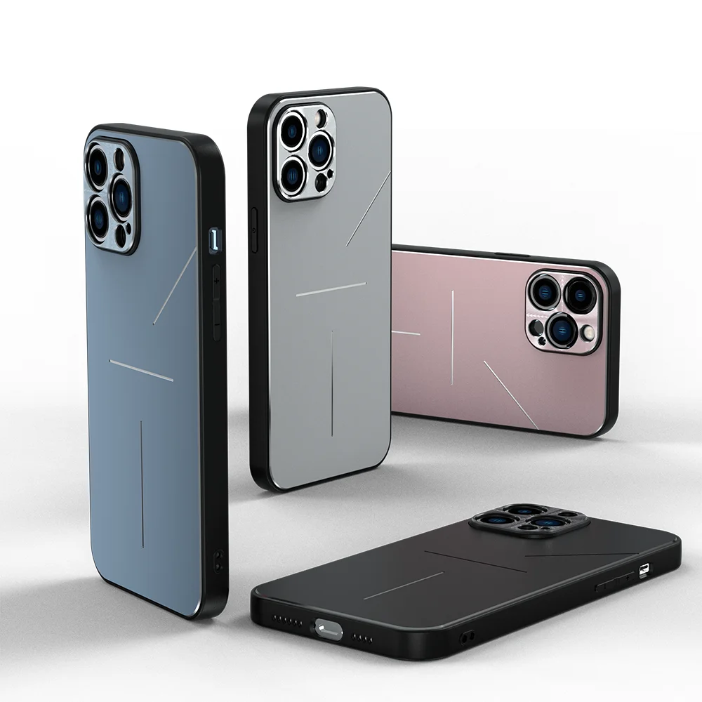 Geili Manufacture Hot Selling Aluminum Alloy Metal Style With Tpu Material Anti Fall Mobile Phone Case For Iphone 11 12 13