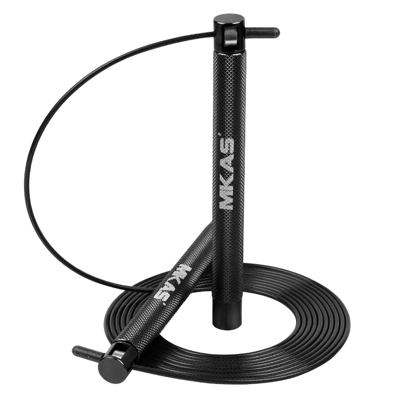 MKAS Hot Sale Portable Self Locking Fitness Long Aluminum Handle Adjustable Speed Jump Rope