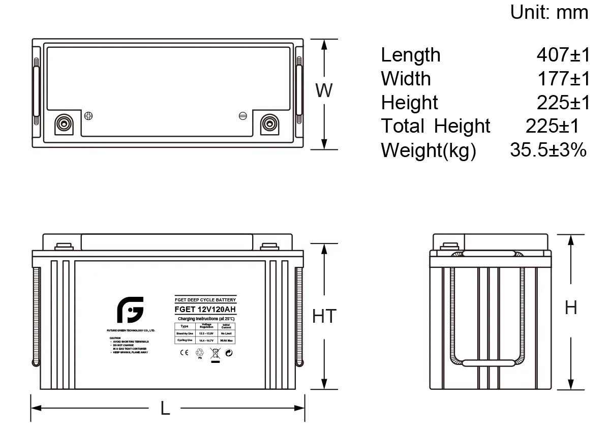 12V 120ah Solar Deep Cycle Accumulator Lead Acid Battery for Sale