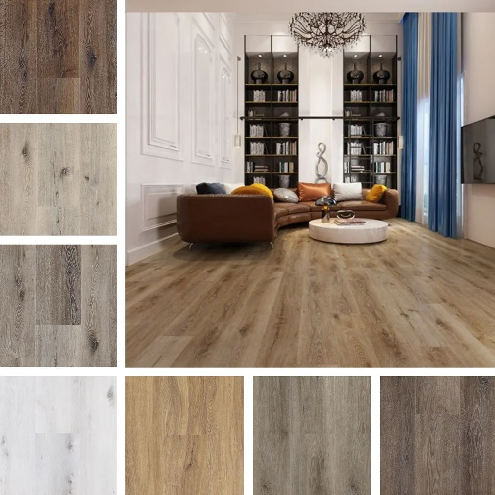 9x48 дюймов нескользящие ламинированные деревянные ПВХ напольные рулоны система защелкивания доски Spc виниловые полы