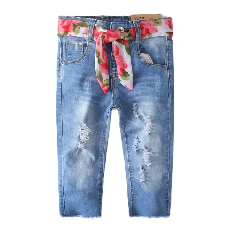 
Fashion Girls Fringe Pants Childrens Clothing Spring Girls Jeans Kids 