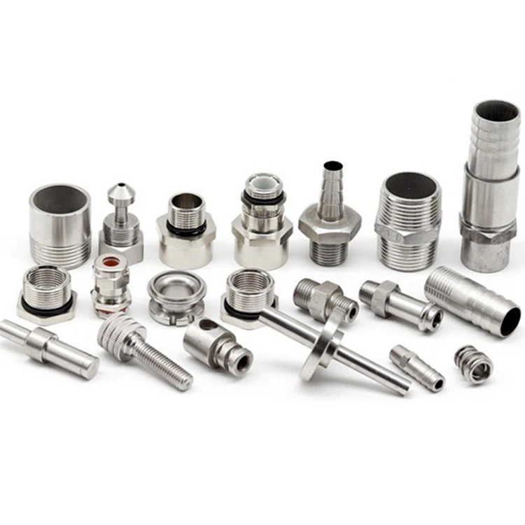 Male Connector Npt Hex Head Nipple Tube Connector Hose Fittings Thread Stainless Steel Hexagon Customized OEM CNC Turning Parts