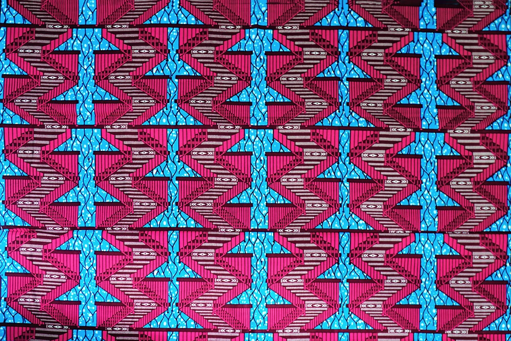 Ткань из Анкары африканская восковая 100% хлопок ткань kente V1136