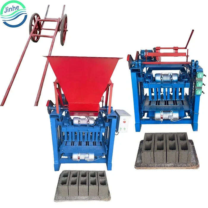 Diesel concrete cement interlocking solid brick maker semi automatic 4-35 hollow paving block making machinery machine