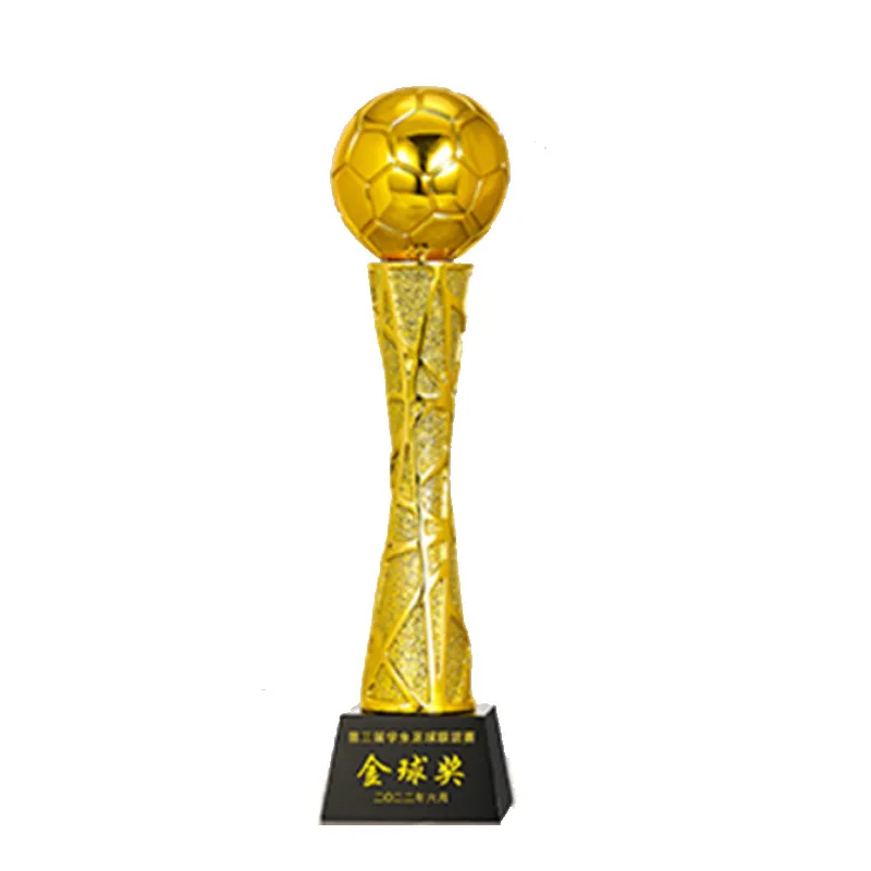 Sports Basketball Soccer Winner Award Cup Trophy 50cm Big Size Trophy Football Golden Ball Trophy 2024 Customize Metal Gold