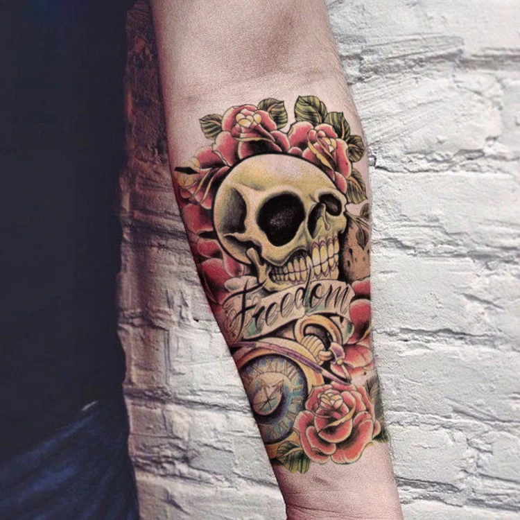 Whole Arm Horror 10 Designs Waterproof Temporary Body Art Sticker & Decal For Men & Women