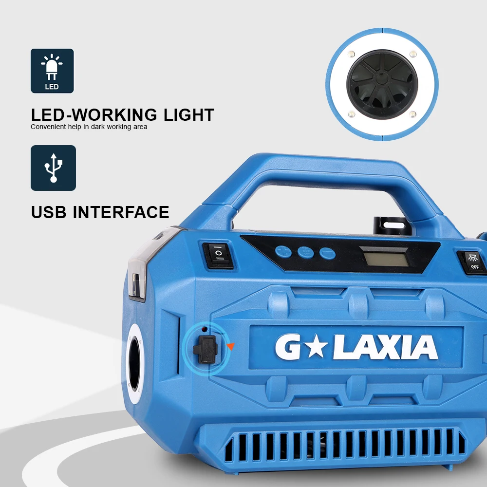 160PSI digital display setting USB interface Blower & inflator with LED light