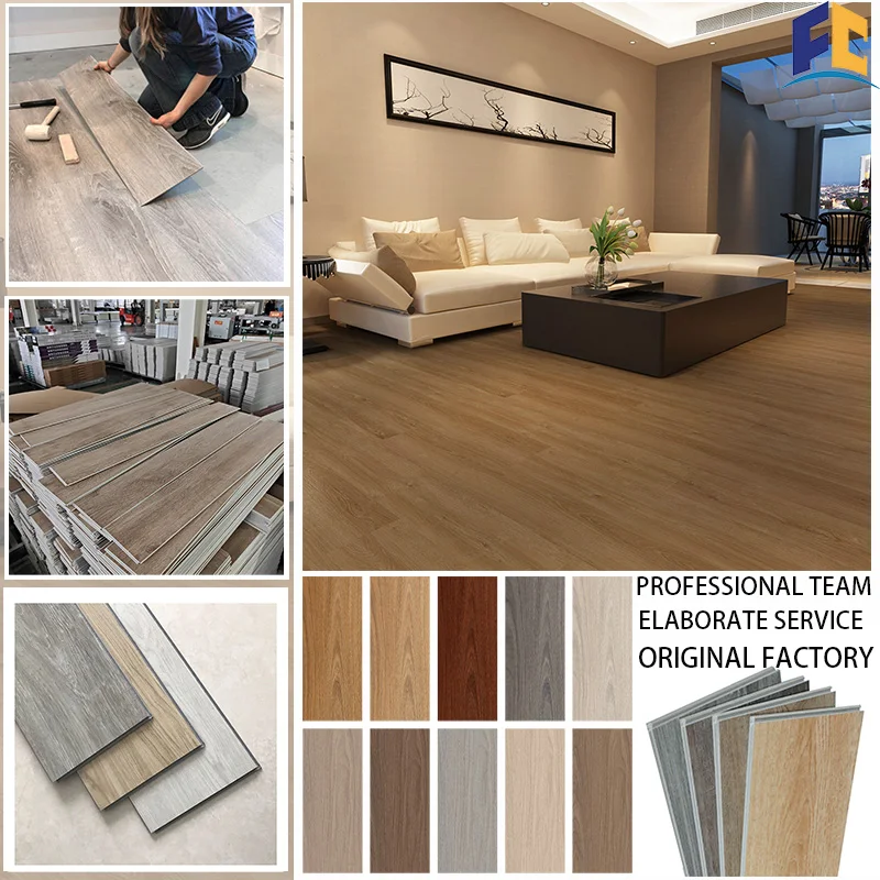 Waterproof Luxury Vinyl Tiles & Planks Floor Products SPC Bathroom Floor with Porcelain Slabs Sophisticated Designs SPC Flooring
