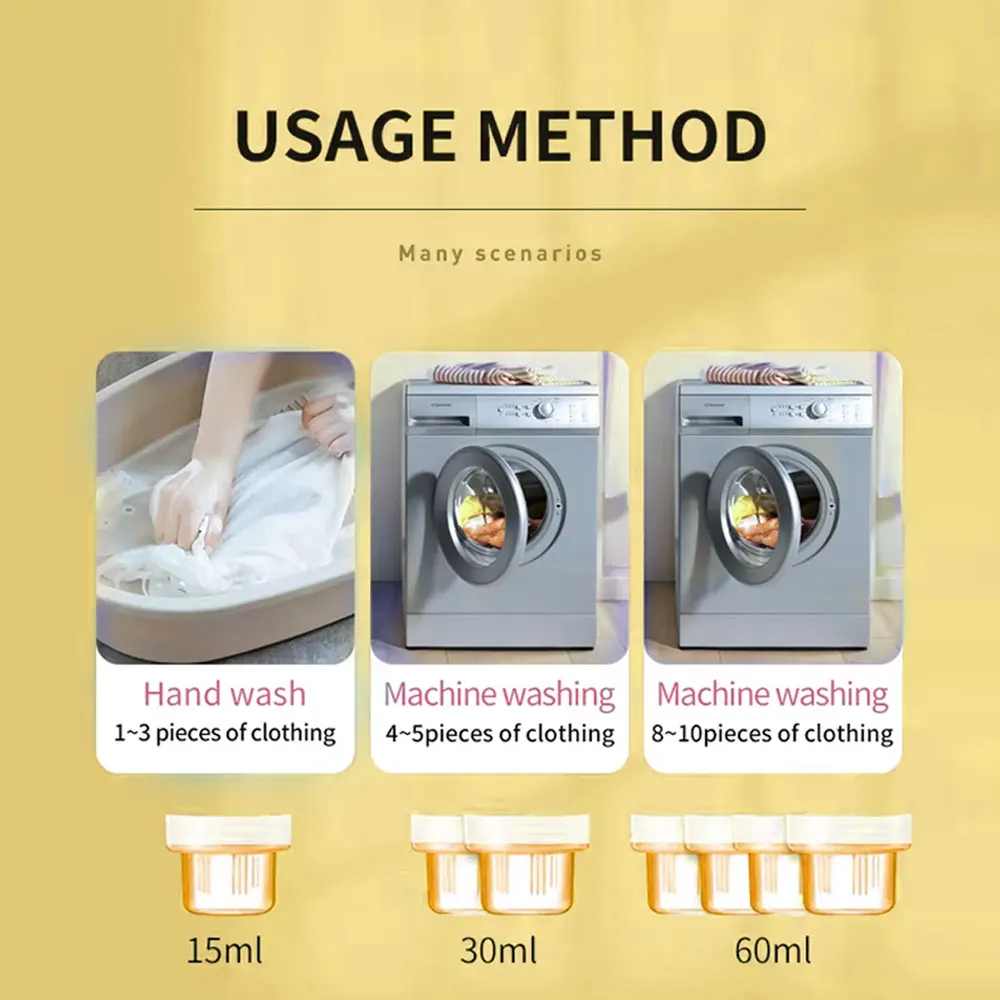 LC Free Sample Oem Eco-Friendly Measure Cup Plant Extract Enzyme Household Clean Liquid Laundry Detergent For Hand Machine Wash