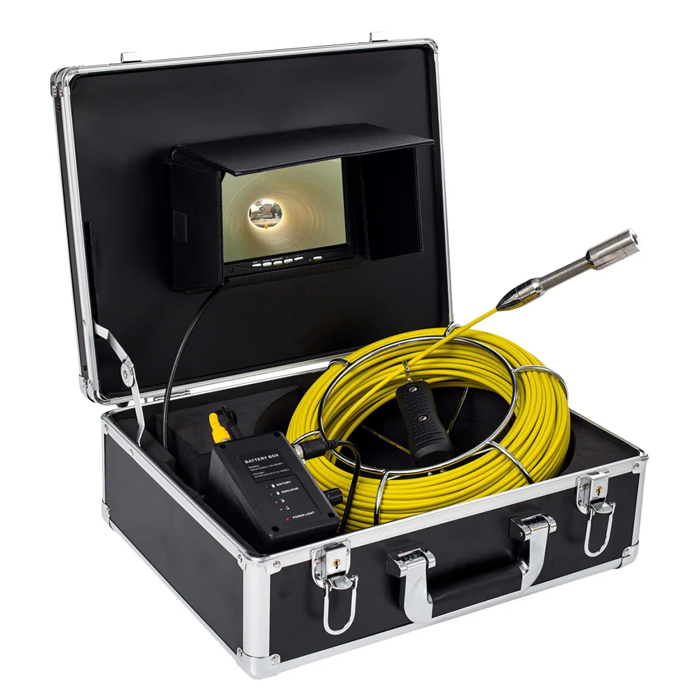 Лучшая камера для канализации, 70 м, камера для обследования труб с цветным монитором 7 дюймов, видеорегистратор, водостойкая IP68 камера для слива труб