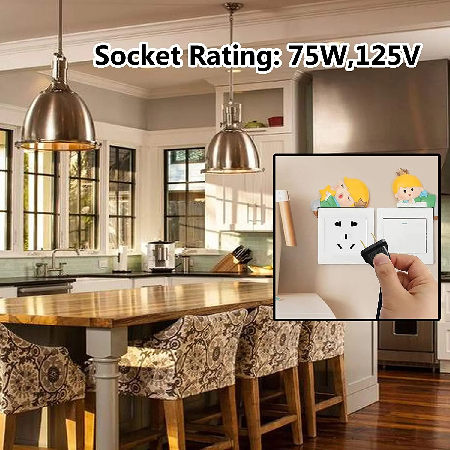 Lighting  Cord Set with Snap-In Pigtail Candelabra-Base Socket and Cord Switch