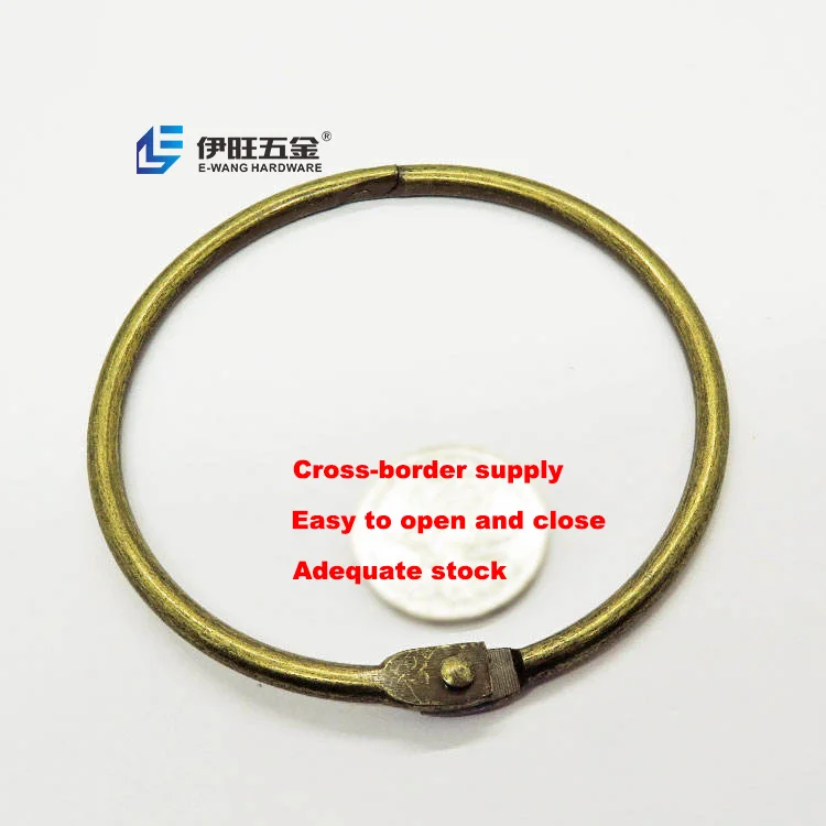 YIWANG 3 Inch Bronze Book Binder Rings Loose Leaf Book Rings for Key Chains Card Rings