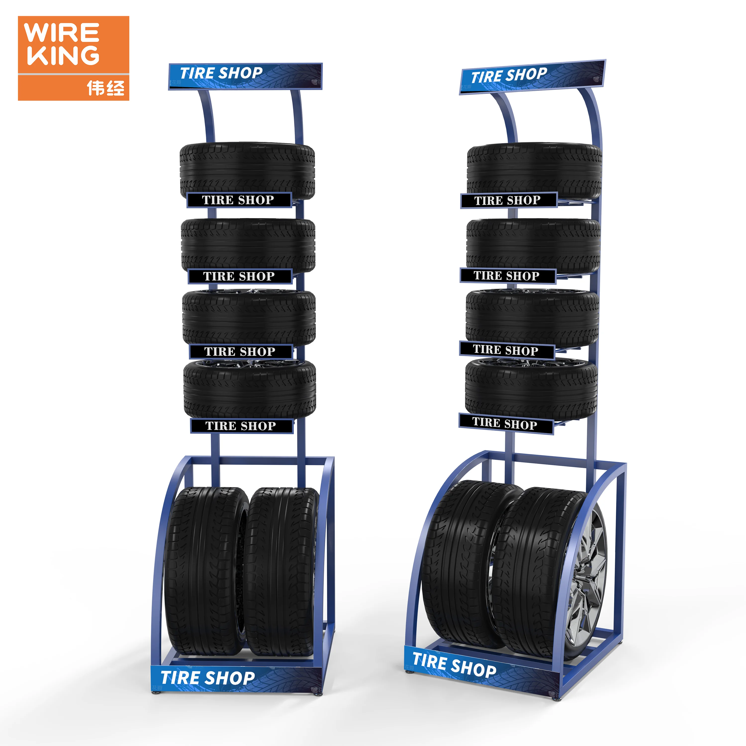 Customized Tire Display Stand Car Tire Standing Wheel Rim Display Rack Storage Wheel Hub Rack