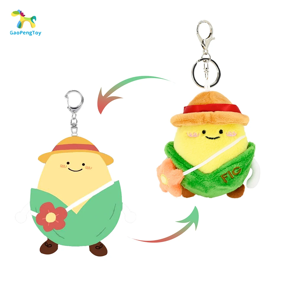 Customize animated game character dolls plush stuffed toys with cloths designed custom plush keychain