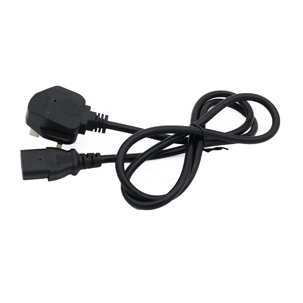 UK 1.2m / 1.5m / 1.8m three-leg AC power cord cable, suitable for notebook computers, notebook printers, etc