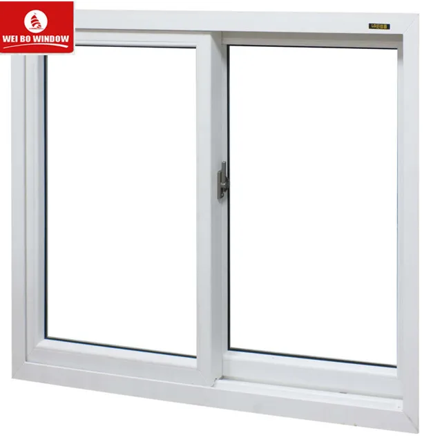 Two track two panel sliding window pvc window for container house