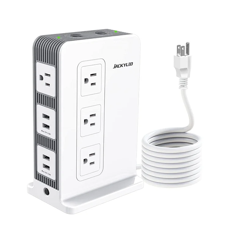 Stocking promotional products power strip 6 ft heavy duty extension cord 10 outlet surge protector with usb ports