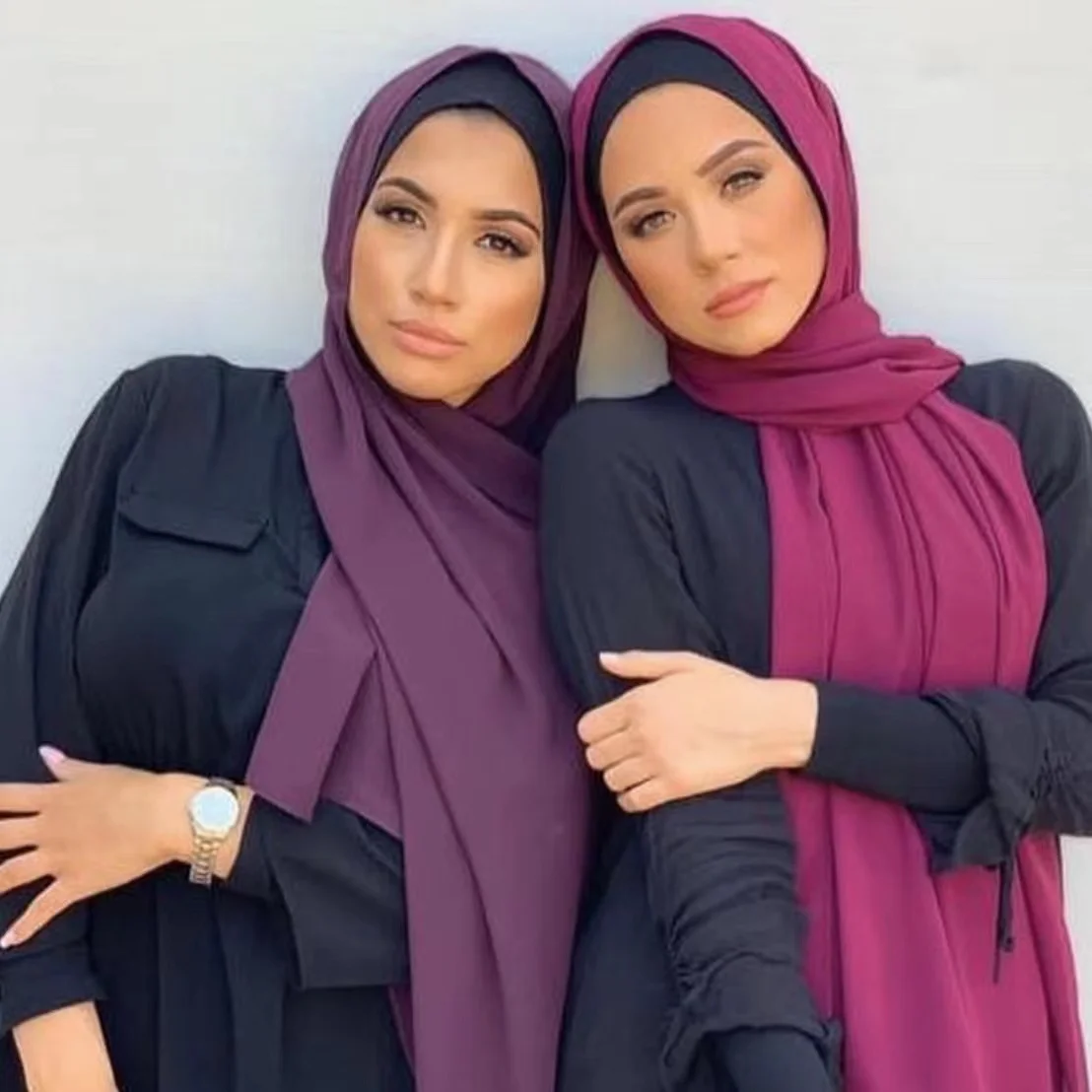 chiffon custom wholesale hijab muslim plain head scarf for women vendor fashion ethnic scarves shawls
